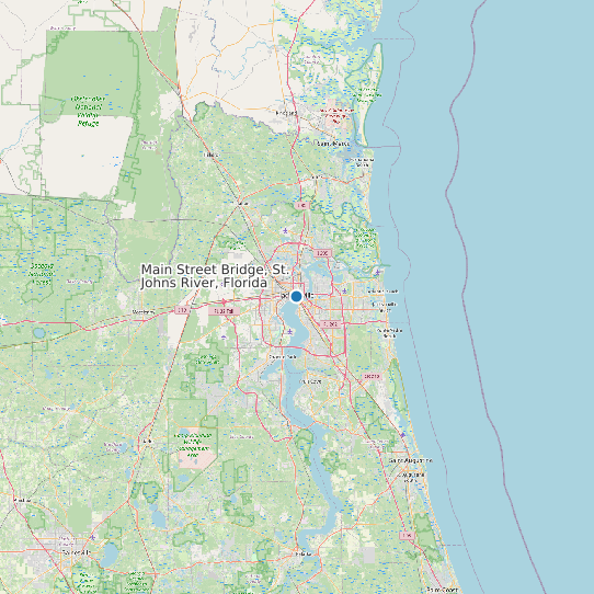Main Street Bridge, St. Johns River, Florida map