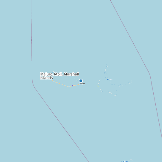 Map of Majuro Atoll, Marshall Islands Tide Prediction Station