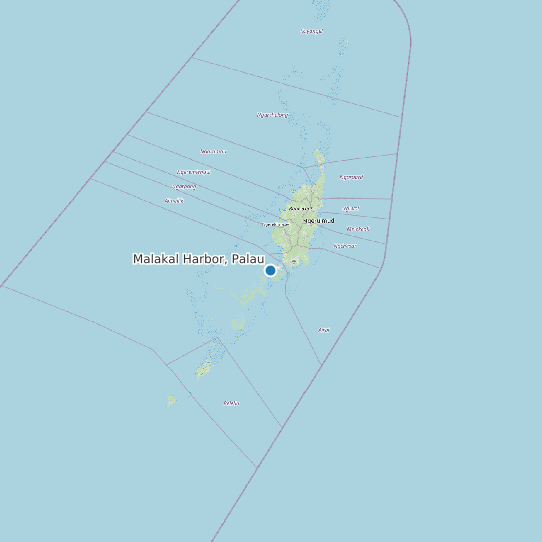 Map of Malakal Harbor, Palau Tide Prediction Station