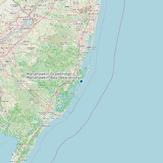 Manahawkin Drawbridge, Manahawkin Bay, New Jersey map