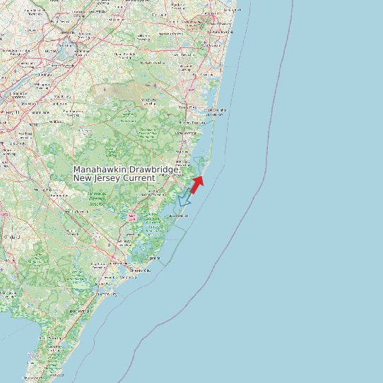 Manahawkin Drawbridge, New Jersey Current map