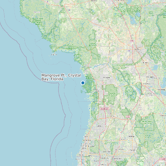 Map of Mangrove Pt., Crystal Bay, Florida Tide Prediction Station