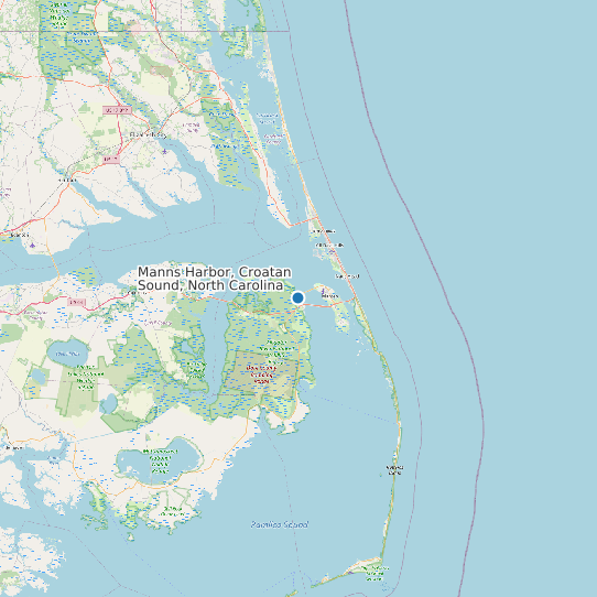 Manns Harbor, Croatan Sound, North Carolina map
