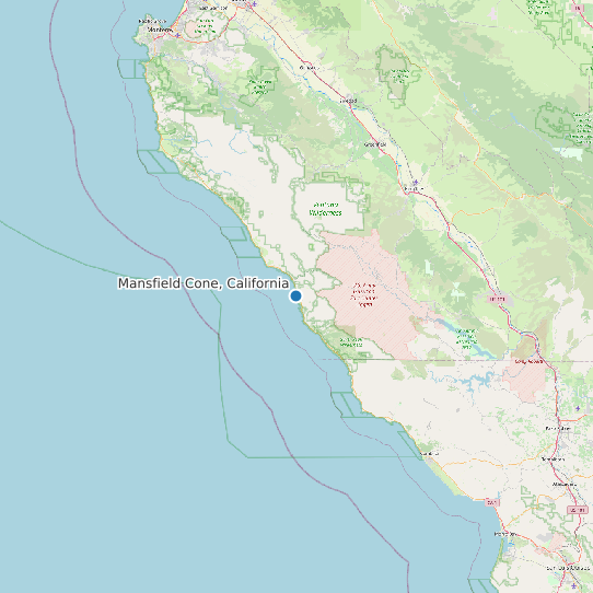 Map of Mansfield Cone, California Tide Prediction Station