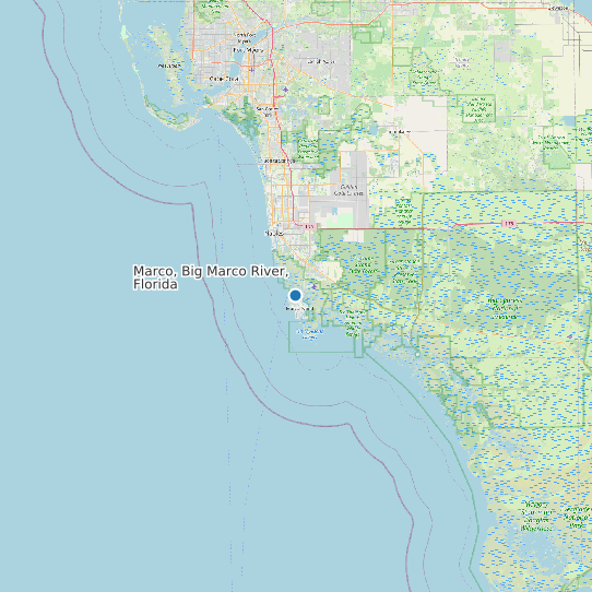 Marco, Big Marco River, Florida map