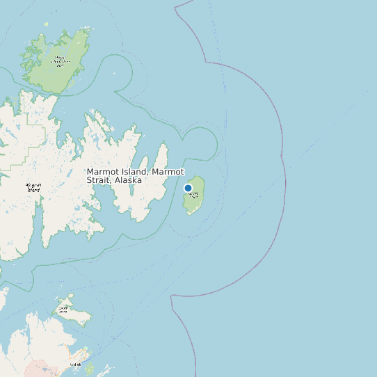 Marmot Island, Marmot Strait, Alaska map
