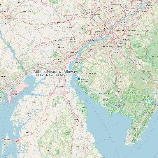 Abbots Meadow, Alloway Creek, New Jersey map