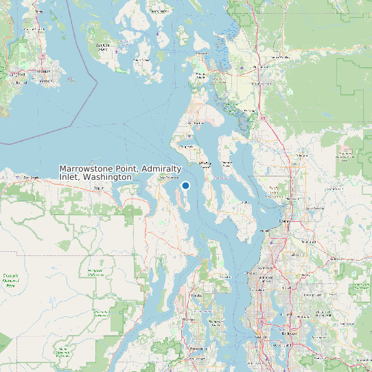 Map of Marrowstone Point, Admiralty Inlet, Washington Tide Prediction Station