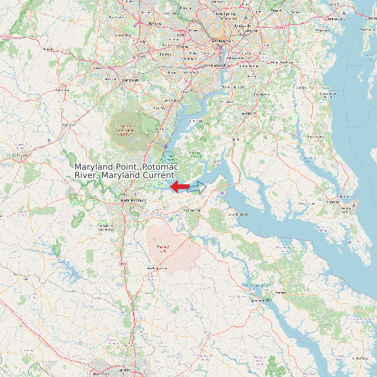 Maryland Point, Potomac River, Maryland Current map