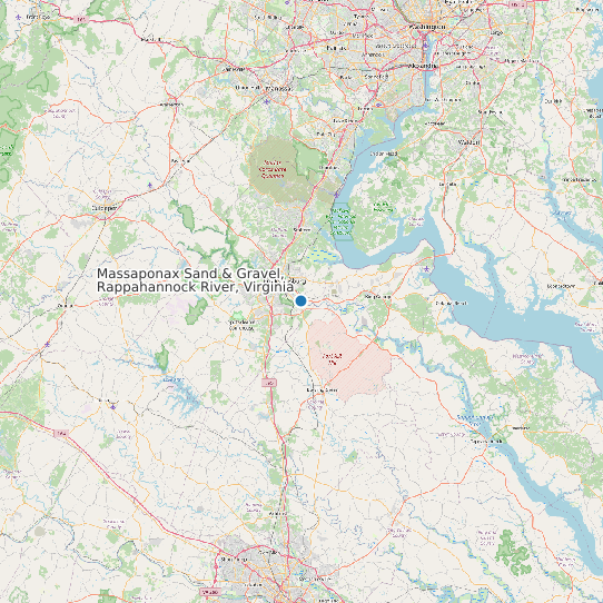 Massaponax Sand & Gravel, Rappahannock River, Virginia map