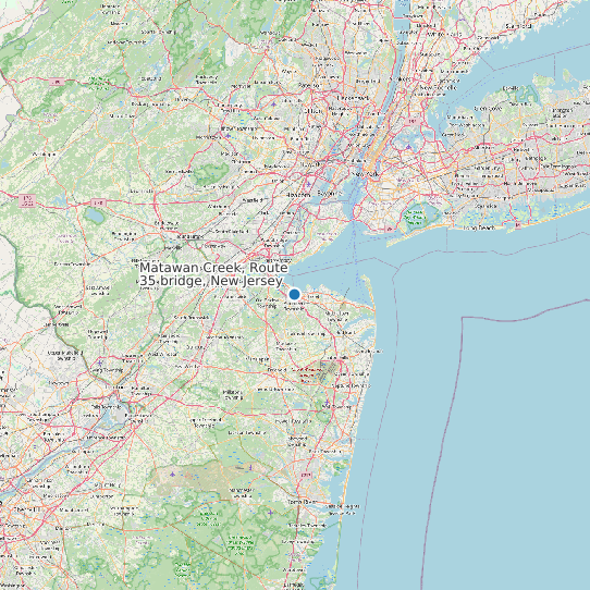 Matawan Creek, Route 35 bridge, New Jersey map