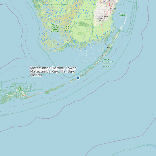 Map of Matecumbe Harbor, Lower Matecumbe Key, Fla. Bay, Florida Tide Prediction Station