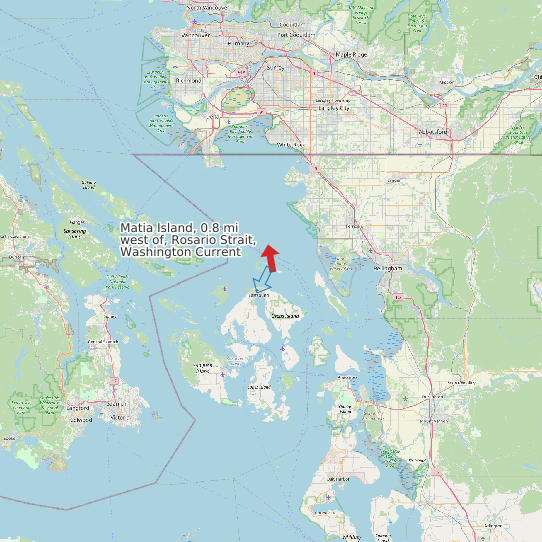 Matia Island, 0.8 mi west of, Rosario Strait, Washington Current map