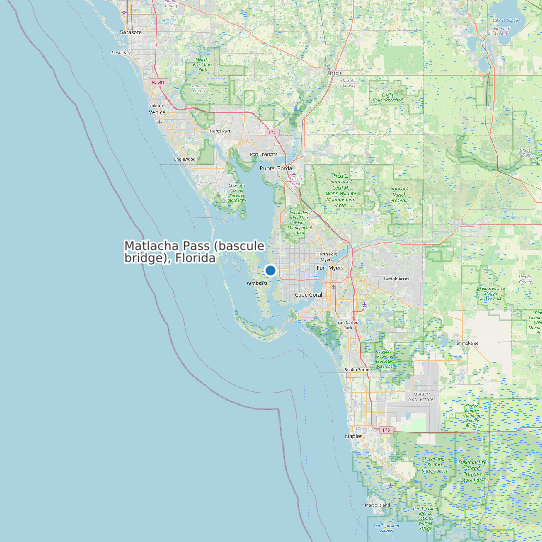 Map of Matlacha Pass (bascule bridge), Florida Tide Prediction Station