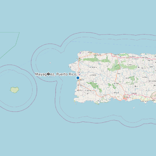 Map of Mayag�ez, Puerto Rico Tide Prediction Station