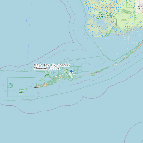 Mayo Key, Big Spanish Channel, Florida map