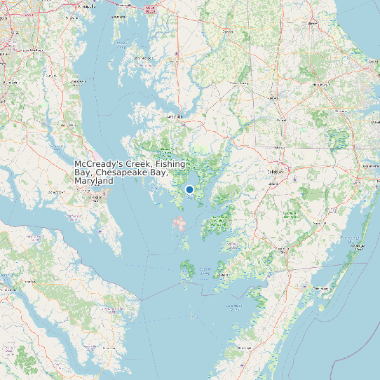 McCready's Creek, Fishing Bay, Chesapeake Bay, Maryland map