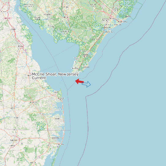 McCrie Shoal, New Jersey Current map