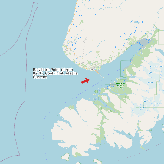 Barabara Point (depth 82 ft), Cook Inlet, Alaska Current map