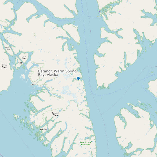 Map of Baranof, Warm Spring Bay, Alaska Tide Prediction Station