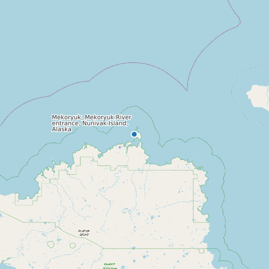 Mekoryuk, Mekoryuk River entrance, Nunivak Island, Alaska map