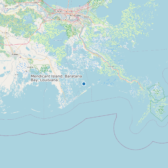 Mendicant Island, Barataria Bay, Louisiana map
