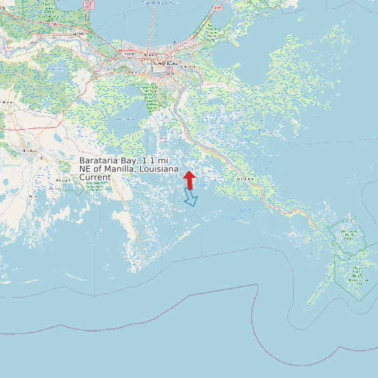 Barataria Bay, 1.1 mi NE of Manilla, Louisiana Current map
