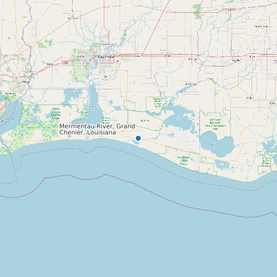 Mermentau River, Grand Chenier, Louisiana map