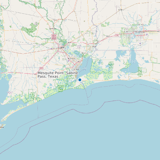 Mesquite Point, Sabine Pass, Texas map