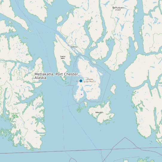 Metlakatla, Port Chester, Alaska map