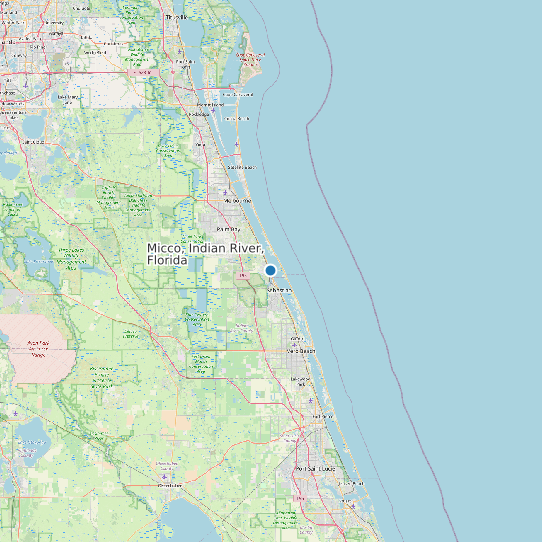 Micco, Indian River, Florida map