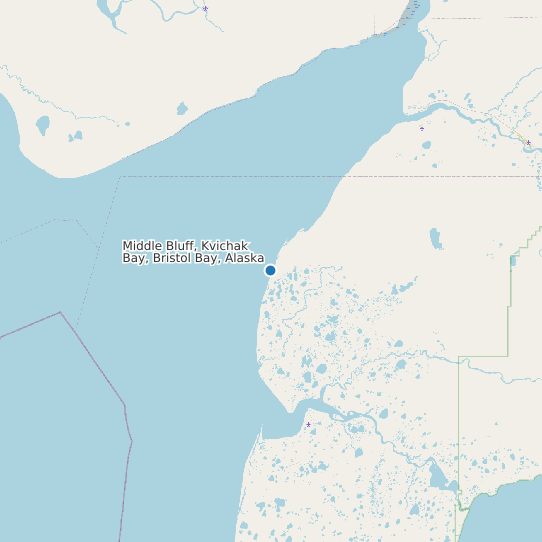 Middle Bluff, Kvichak Bay, Bristol Bay, Alaska map