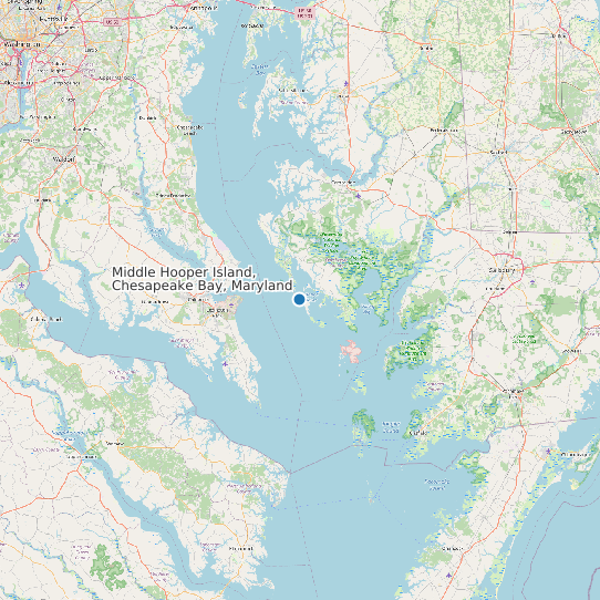 Map of Middle Hooper Island, Chesapeake Bay, Maryland Tide Prediction Station