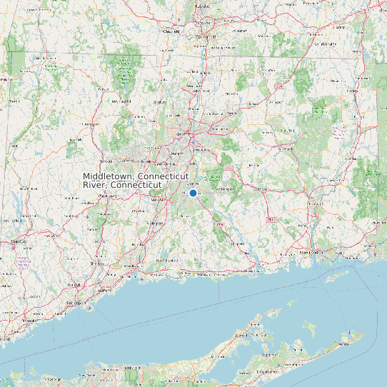 Middletown, Connecticut River, Connecticut map
