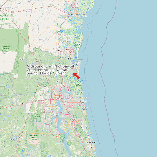 Midsound, 1 mi N of Sawpit Creek entrance, Nassau Sound, Florida Current map