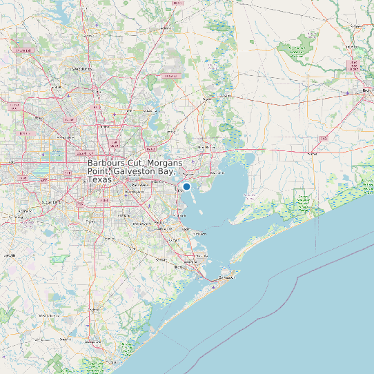 Barbours Cut, Morgans Point, Galveston Bay, Texas map