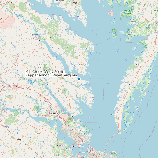 Mill Creek (Grey Point), Rappahannock River, Virginia map