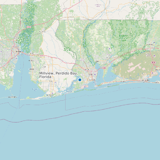 Map of Millview, Perdido Bay, Florida Tide Prediction Station