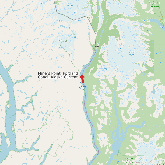 Map of Miners Point, Portland Canal, Alaska Current Prediction Station