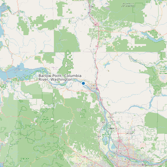 Map of Barlow Point, Columbia River, Washington Tide Prediction Station