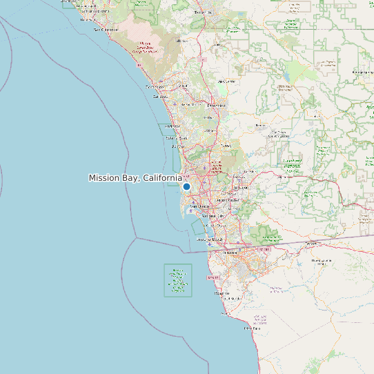 Mission Bay, California map