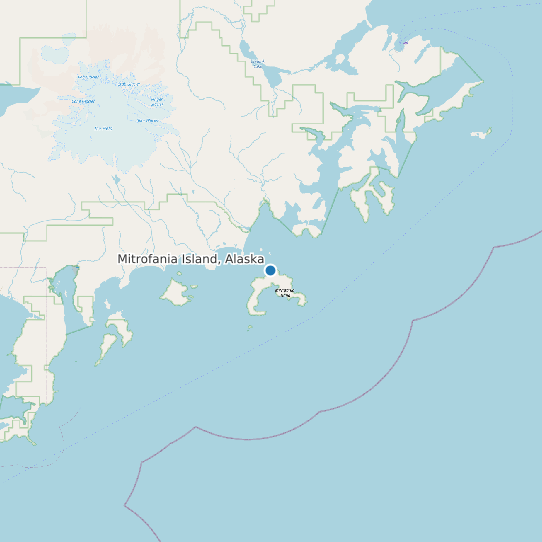 Map of Mitrofania Island, Alaska Tide Prediction Station
