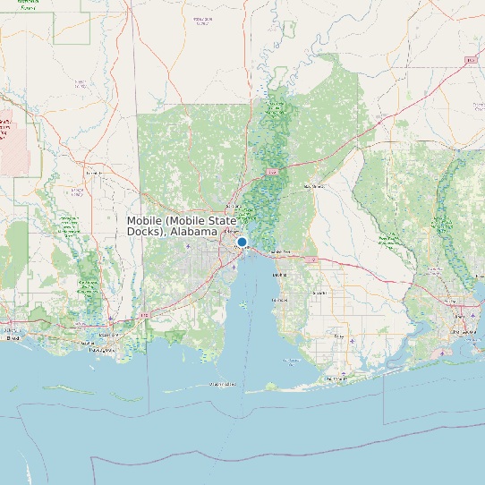 Mobile (Mobile State Docks), Alabama map