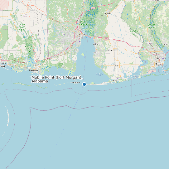 Mobile Point (Fort Morgan), Alabama map