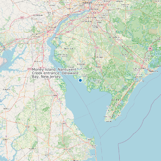 Money Island, Nantuxent Creek entrance, Delaware Bay, New Jersey map