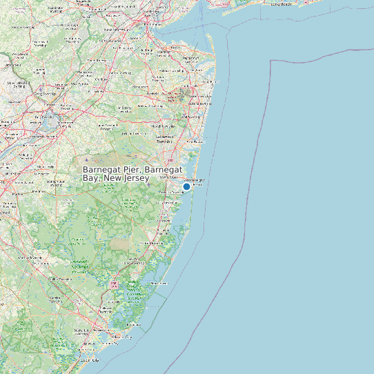 Map of Barnegat Pier, Barnegat Bay, New Jersey Tide Prediction Station