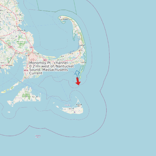 Map of Monomoy Pt., channel 0.2 mi west of, Nantucket Sound, Massachusetts Current Prediction Station
