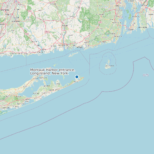 Montauk Harbor entrance, Long Island, New York map