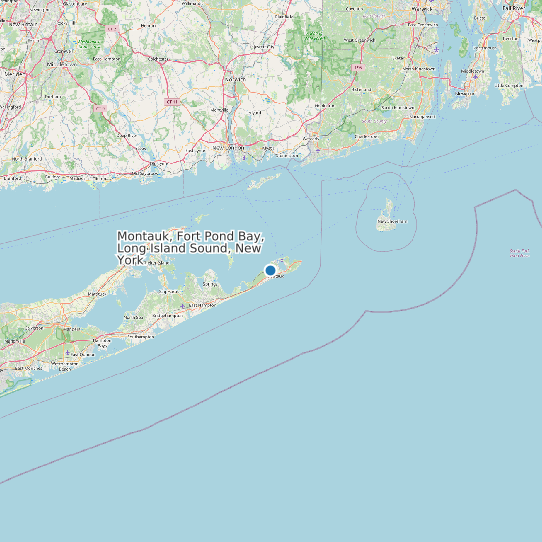 Map of Montauk, Fort Pond Bay, Long Island Sound, New York Tide Prediction Station