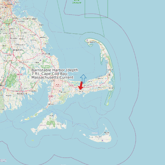 Barnstable Harbor (depth 7 ft), Cape Cod Bay, Massachusetts Current map